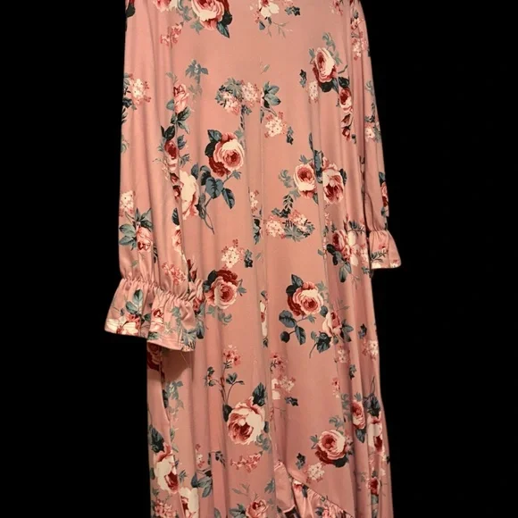 Floral Pink Maxi Dress - Picture 5 of 6